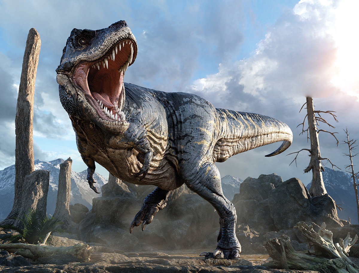 Concept picture of a Dinasaur roaring