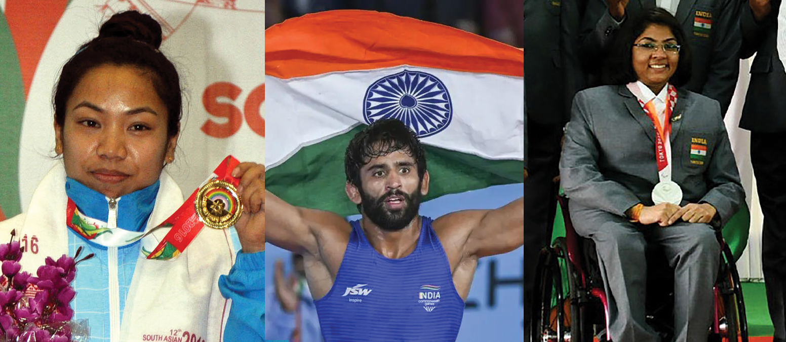 Composite of Para Olympics winners from India