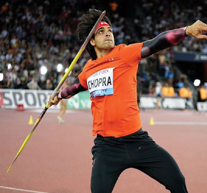 Picture of Neeraj Chopra throwing a Javelin